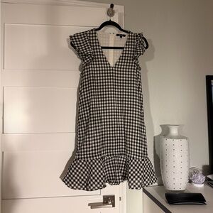 Madewell Black and White Gingham Dress